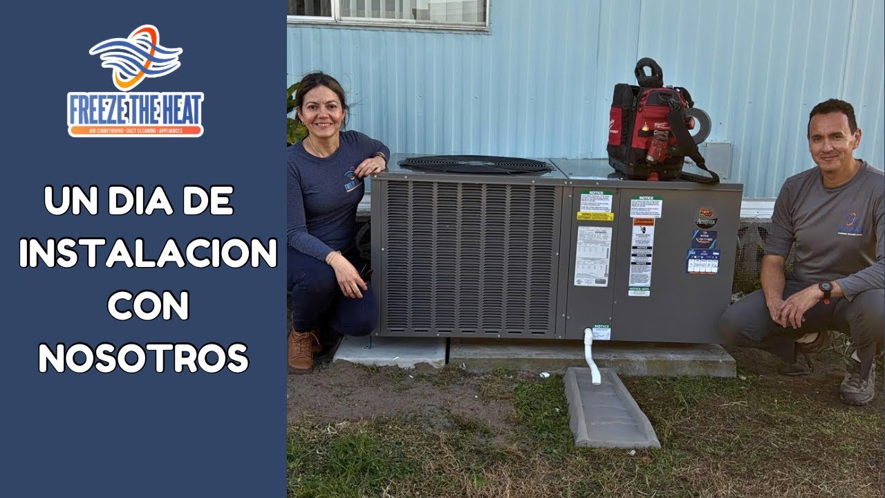 Instalando package unit en pareja. #hvaclife #airconditioning 