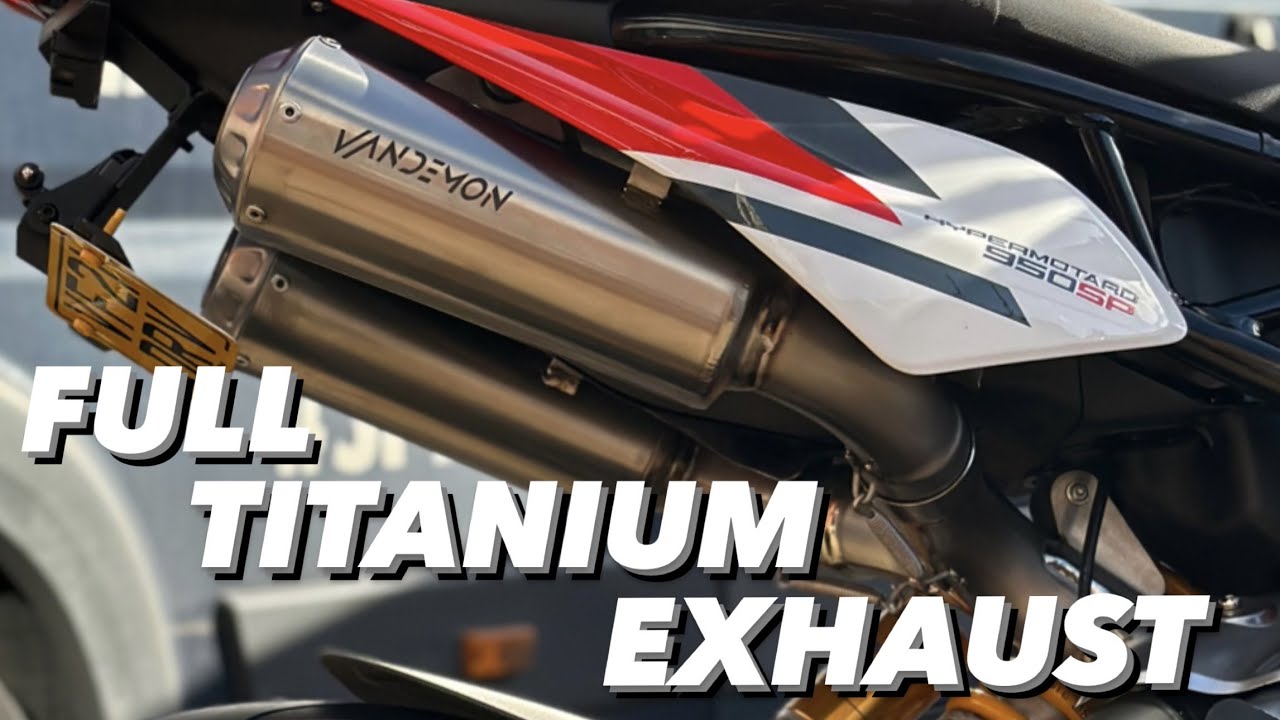 VanDemon Full Titanium Exhaust 2022 Ducati HyperMotard 950 SP