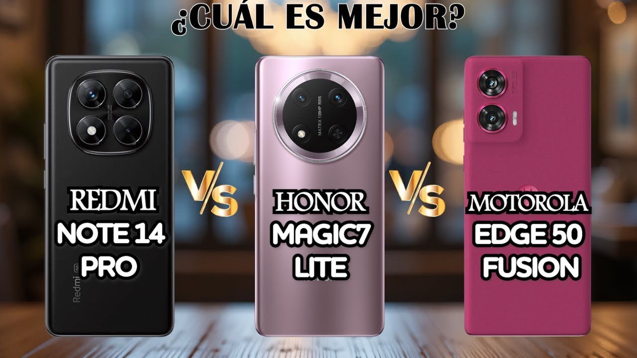 Xiaomi Redmi Note 14 Pro Vs Honor Magic 7 Lite Vs Motorola Edge 50 Fusion