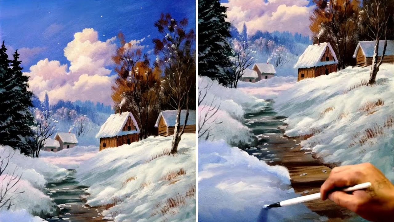 Beautiful Landscape Painting EP13 | Step By Step Painting Tutorial | How to Paint Landscape