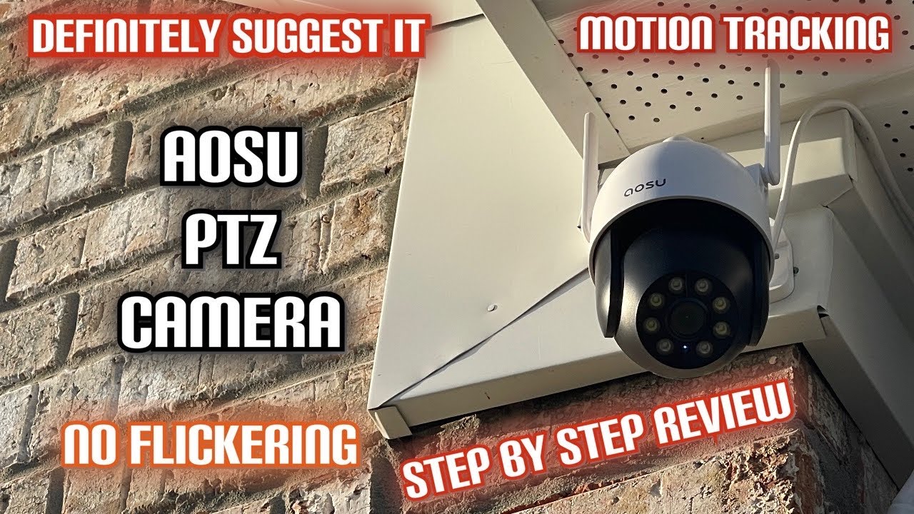 AOSU 2K Security Cameras Outdoor 360&deg;Pan-Tilt | Track Motion | Motion Detection | PTZ 24/7 Recording