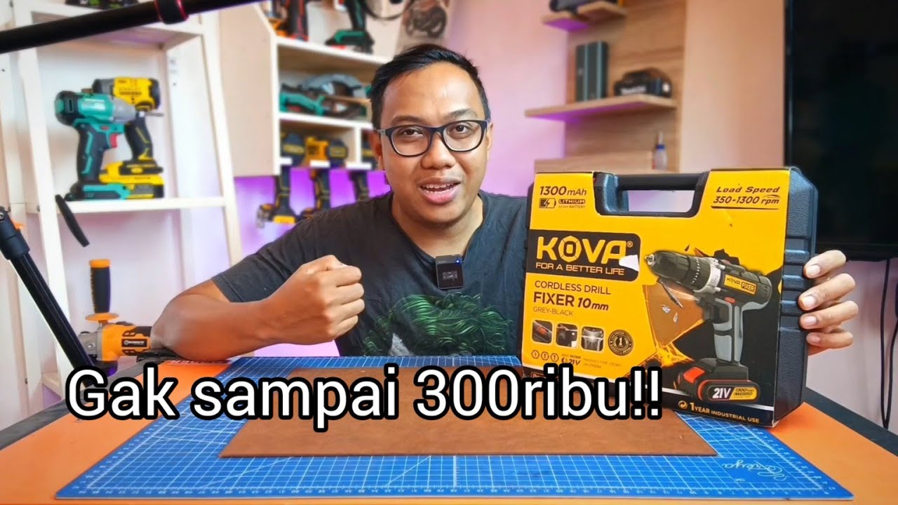 300 ribu dapat bor 20v??? cordless impact drill kova fixer