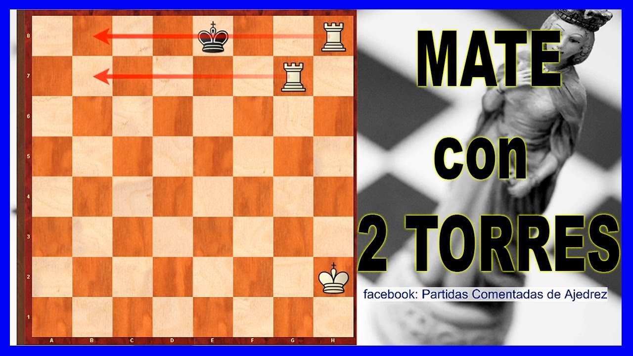 COMO hacer JAQUE MATE con 2 TORRES y REY