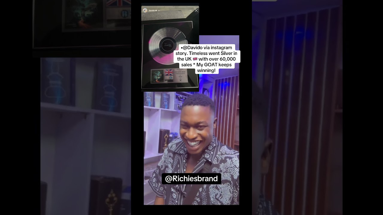 Davido. Timeless went Silver in the UK 🇬🇧 with over 60,000 sales *! 