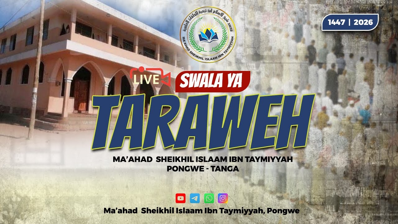 #LIVE| RAMDHANI 15 1447H| SWALA YA TARAWEEH
