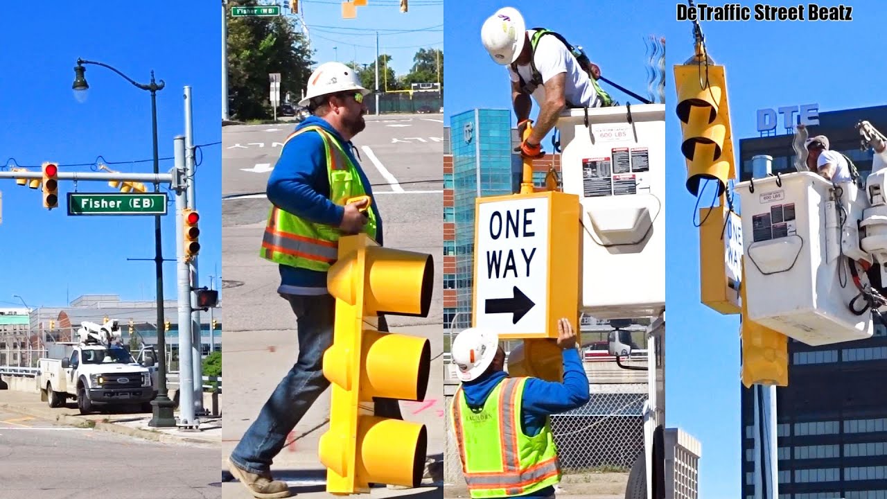 Traffic Lights Installation Before Upgrade to Durasig Signals | 3rd & Fisher Service Dr