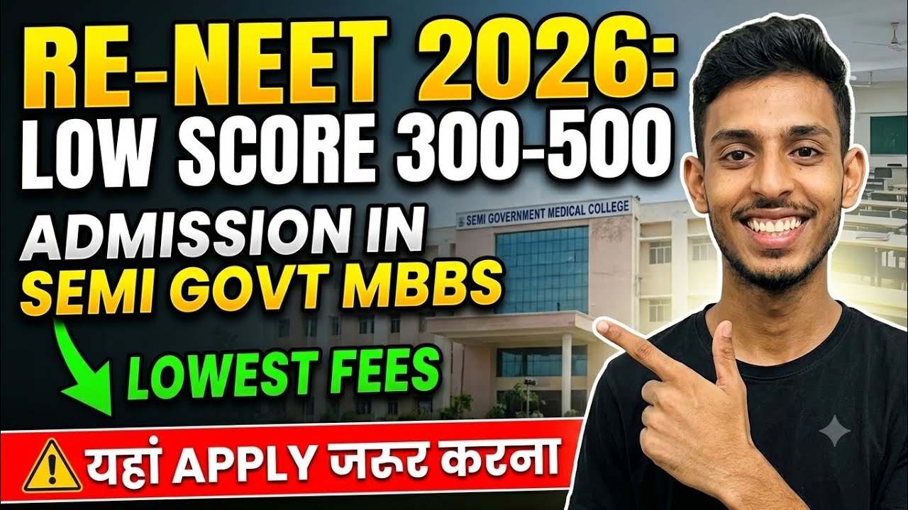 Re-NEET 2026 Low Score 300 - 500🔥 Semi-Govt & Low Fees | Private MBBS Colleges in India #neet #ne...