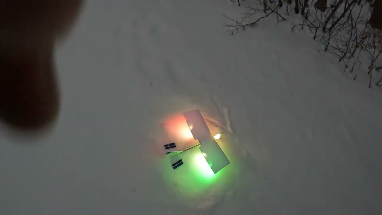 SNOWSTORM NIGHT FLIGHT- LED lights! - UMX slow stick
