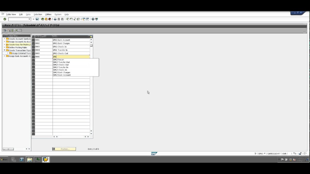 SAP FI - Electronic Bank Statement - Create Keys For Posting Rules