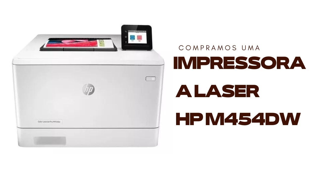 Nova aquisição. Compramos uma impressora a laser hp m454dw, abrindo e fazendo teste.