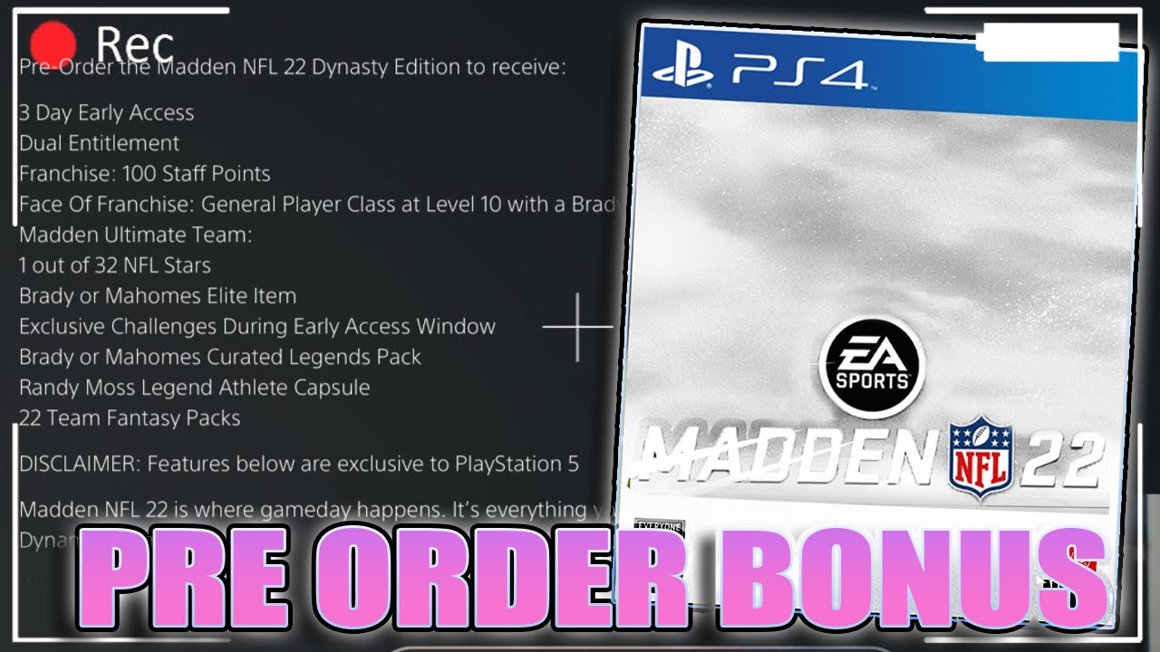 WHERE SHOULD YOU PRE ORDER MADDEN 22 FROM| TARGET, WAMART, PSN, XBOX PRE ORDER BONUS BREAKDOWN!