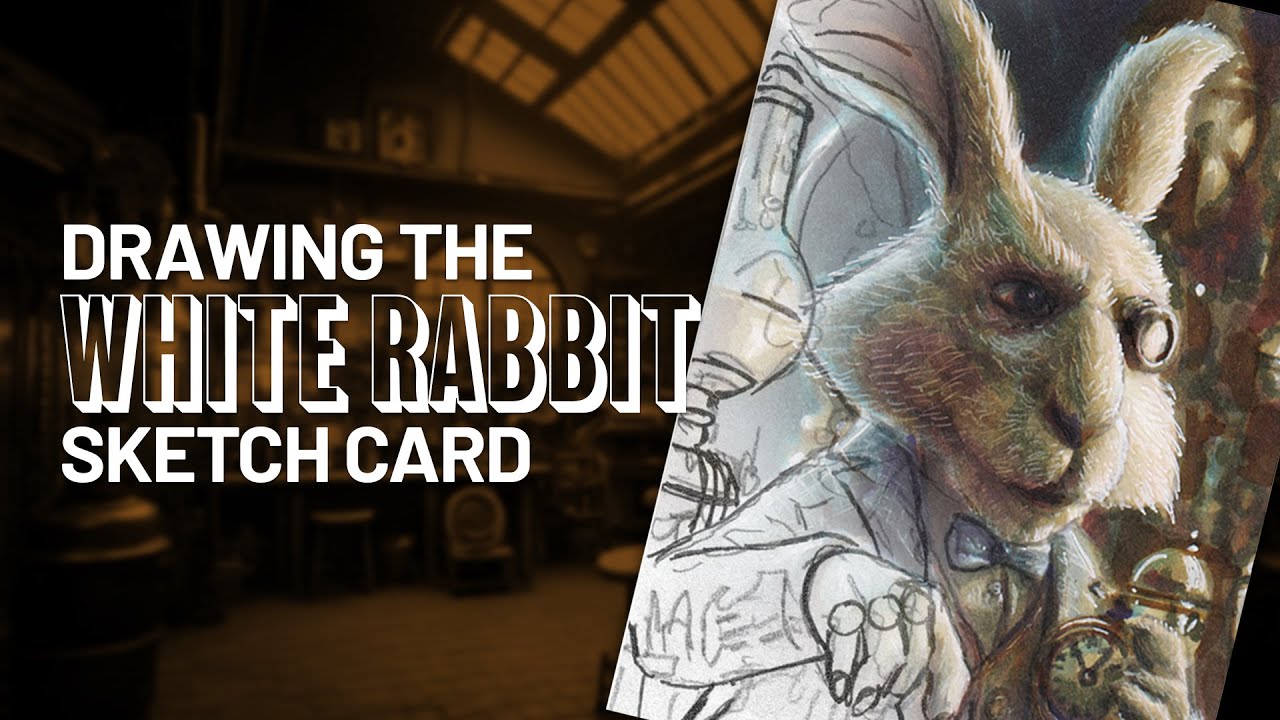 Drawing the WHITE RABBIT! ⚙️🐇 (Steampunk Alice Sketch Card)