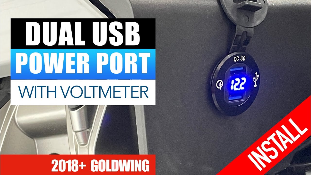 Install Dual-USB Power Port with Voltmeter | 2018+ Honda Goldwing | CruisemansGarage.com