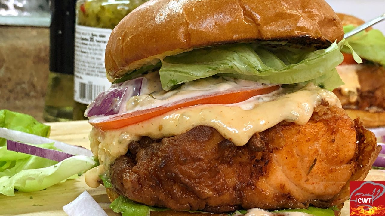 Fried Salmon Burger Recipe | Fish Recipe
