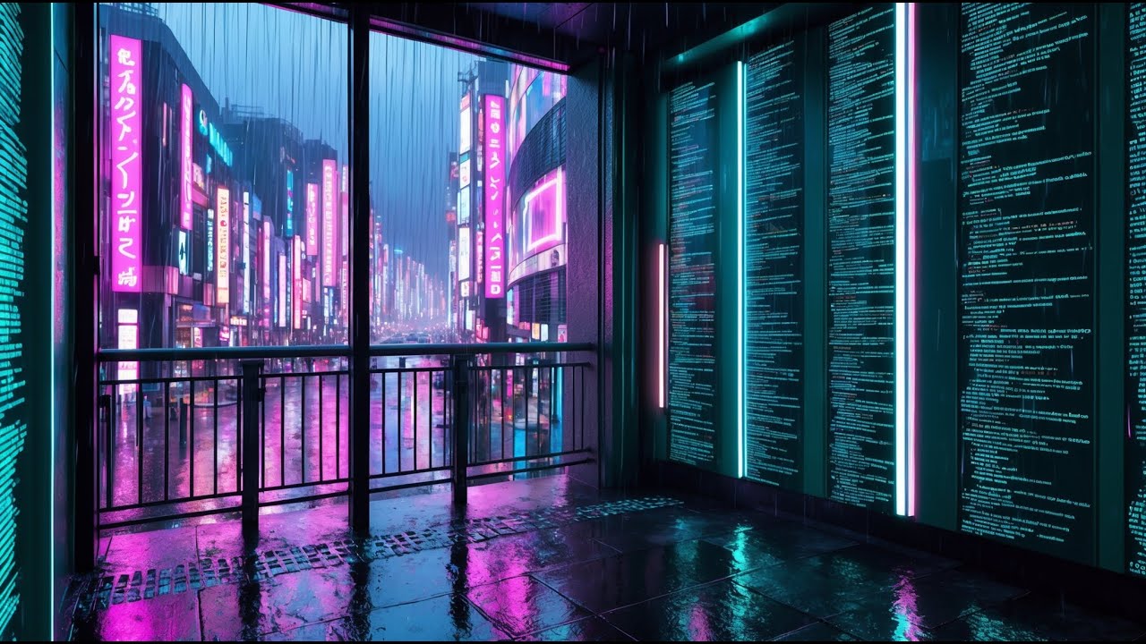 Cyberpunk Coding 💻 Heavy Rain in Akihabara | Deep Tech Flow #18