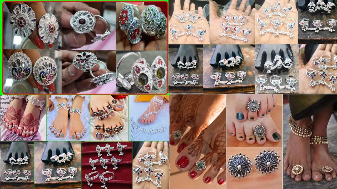 Beautiful silver bridal toe ring design /Chandi ki Dulhan Payal design /New designer silver bichiya 