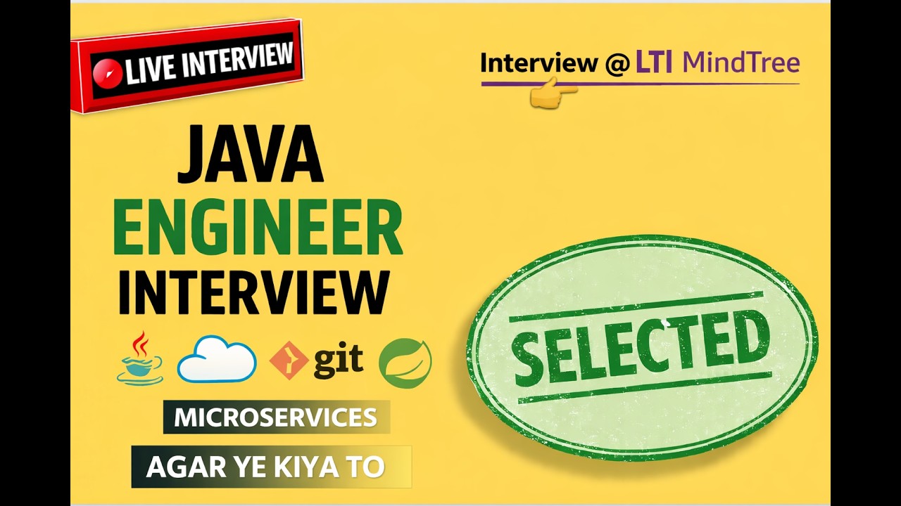 🔴LTI Mindtree Java Interview 🔥 | Agar LTI hai to check krlo | SELECTED ✅”