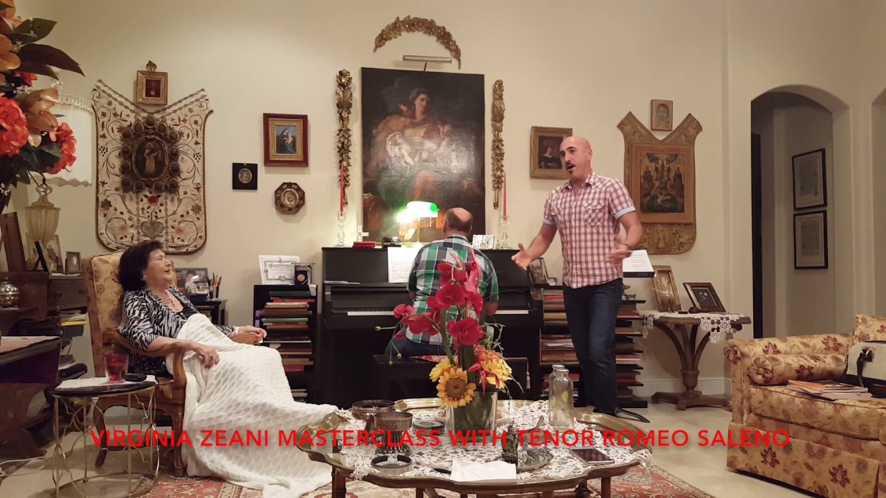 VIRGINIA ZEANI MASTERCLASS with Tenor ROMEO SALENO - Addio fiorito asil