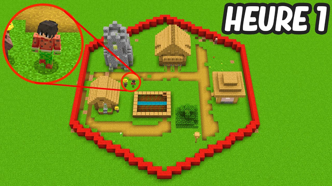 J'ai survécu 24H dans un HEXAGONE sur Minecraft..