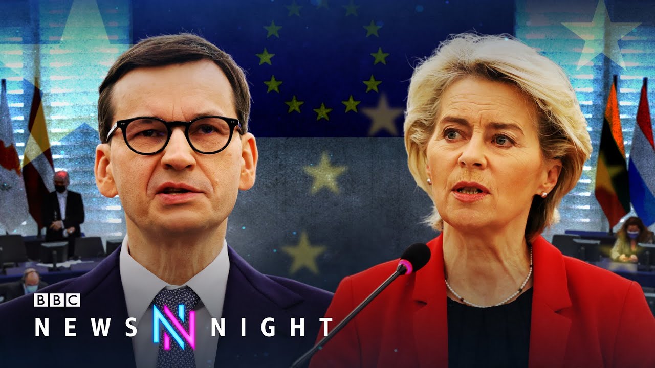 Polish PM accuses EU of blackmail as row over rule of law escalates - BBC Newsnight