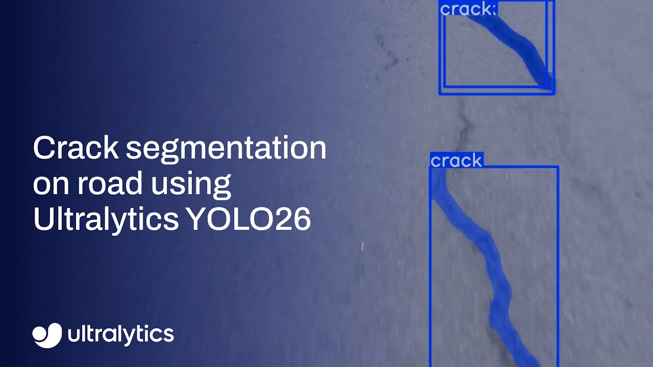 How to Segment Road Cracks with Ultralytics YOLO26 | VisionAI in Infrastructure Inspection 🛣️