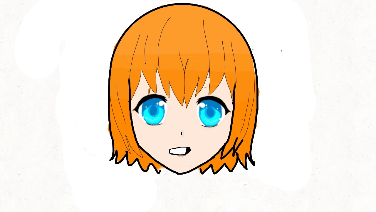 Anime grill blinking