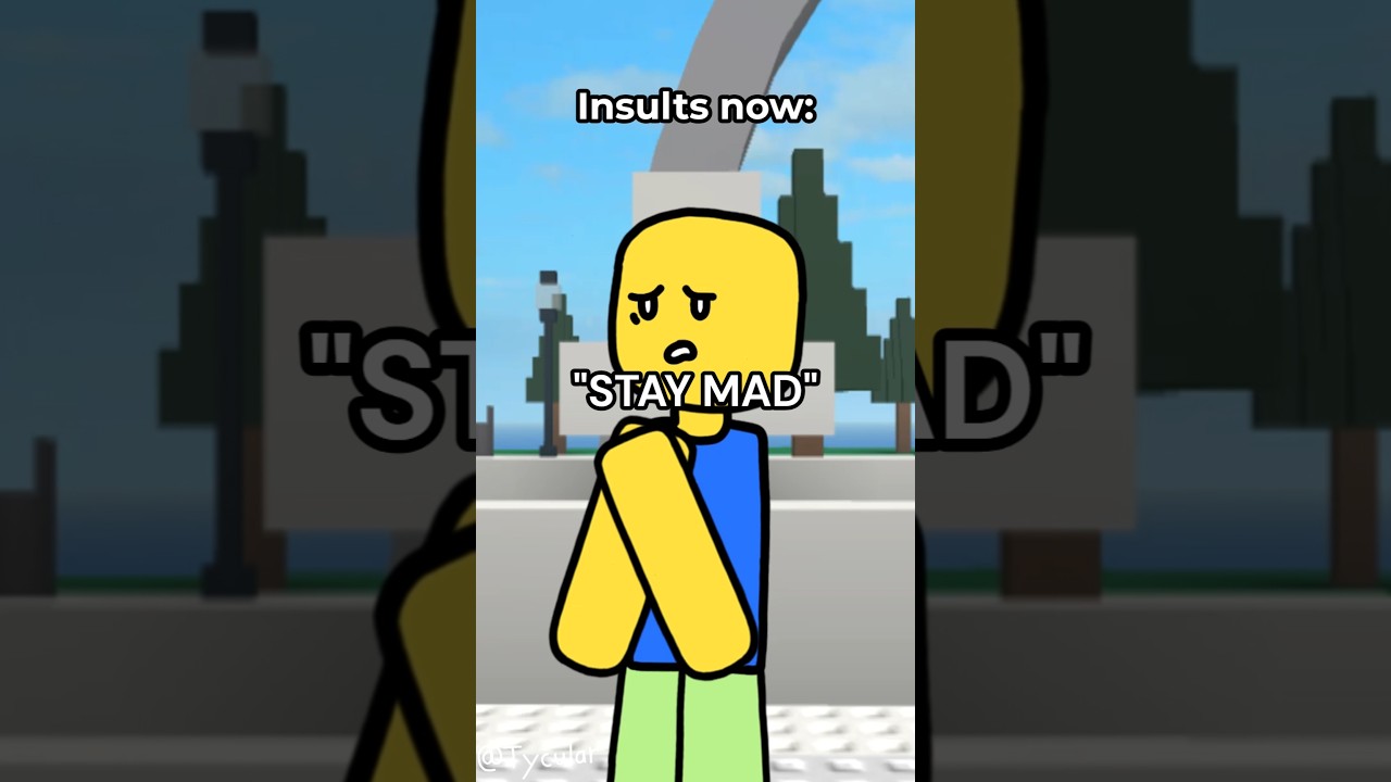 roblox insults then vs now #shorts #roblox #animation #relatable