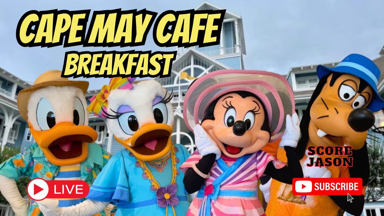 🔴LIVE Breakfast at Cape May Cafe at Disney's Beach Club Resort  | Epcot Rides and Shows