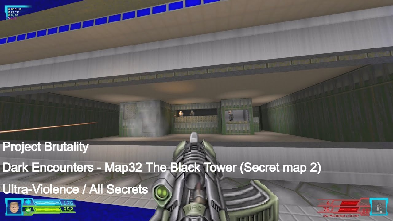Project Brutality - Dark Encounters Map32 The Black Tower (Secret map 2) (All Secrets)