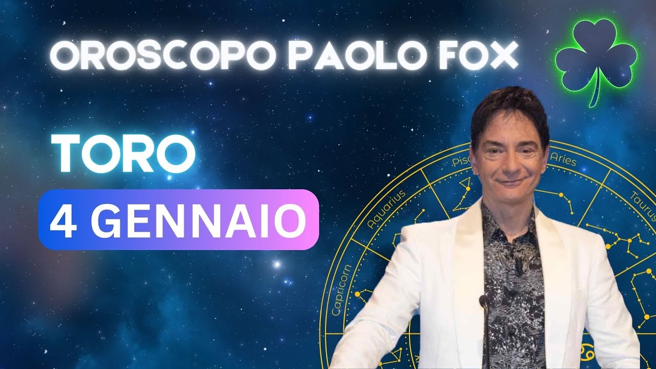 Toro ♉️ Paolo Fox 4 Gennaio 2025 | Amore, Denaro e Grandi Cambiamenti 🔮✨