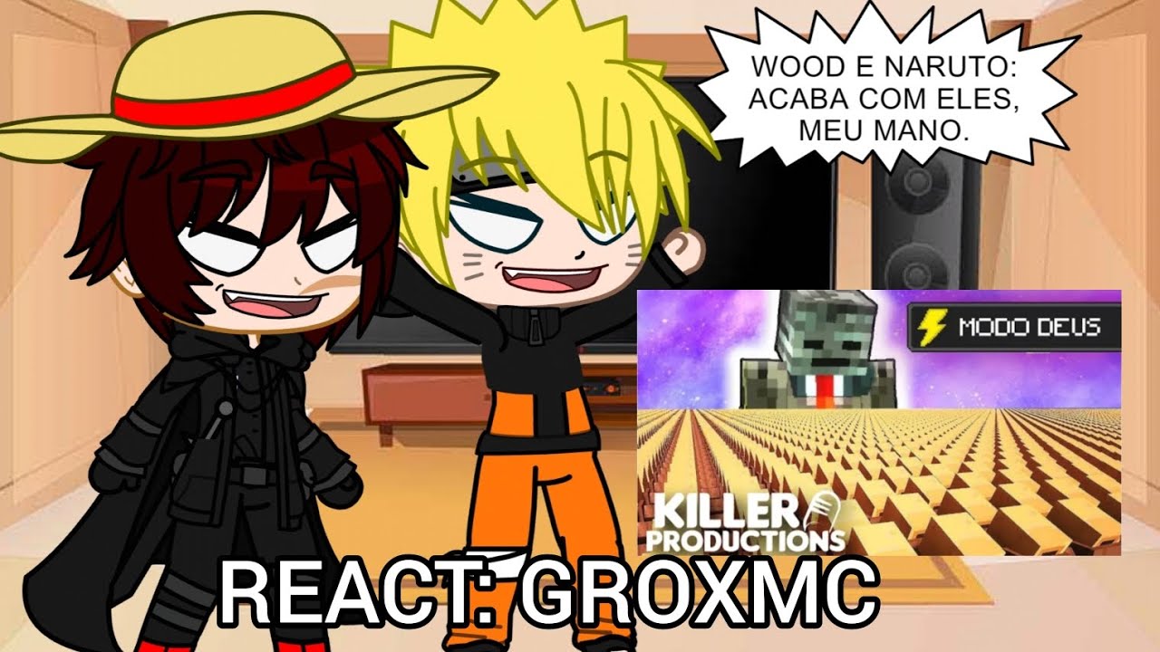 PROTAGONISTAS DOS CANAL REAGINDO O GROXMC COMO ESCR4V1Z4R ALDEÕES NO MINECRAFT PARTE 2 #minecraft
