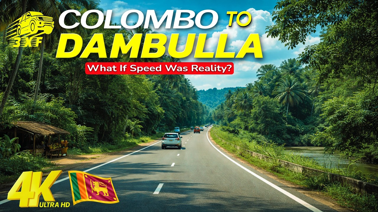 [4K] 🇱🇰 Racing Into Sri Lanka’s Cultural Triangle @ 3X 🚗🌍 COLOMBO to DAMBULLA Drive | Matale Drive