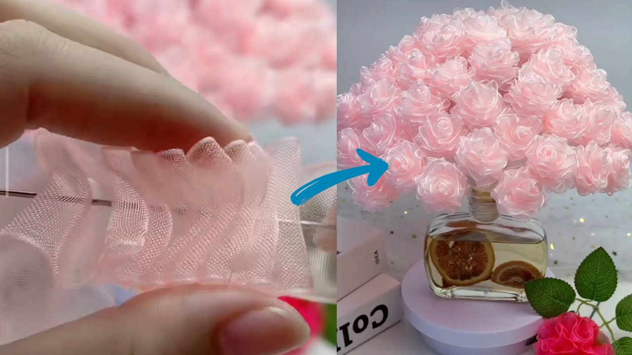 New Trick To Make Flowers From Satin Ribbons As Beautiful As These