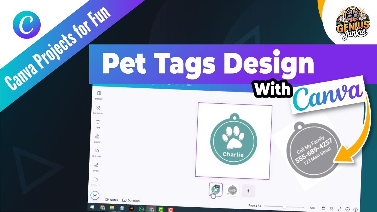 Create Custom Pet Tags with Canva | Easy Step by Step Tutorial!