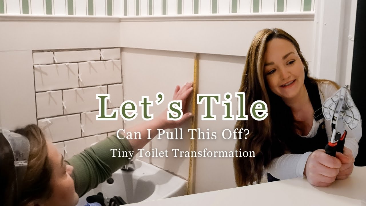 I Tiled a Wall for the First Time 🛠️ in My Tiny Bathroom Makeover! DIY diary