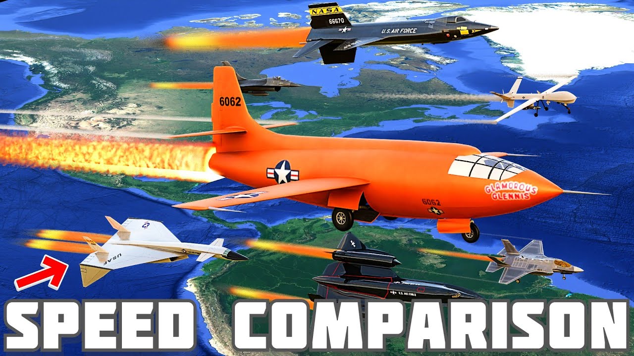 SPEED COMPARISON 3D | Fastest Man Made Objects | Aircraft ⚡