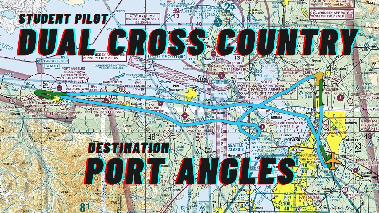Student Pilot Dual Cross Country | Harvey Field (S43) to Port Angeles (KCLM)
