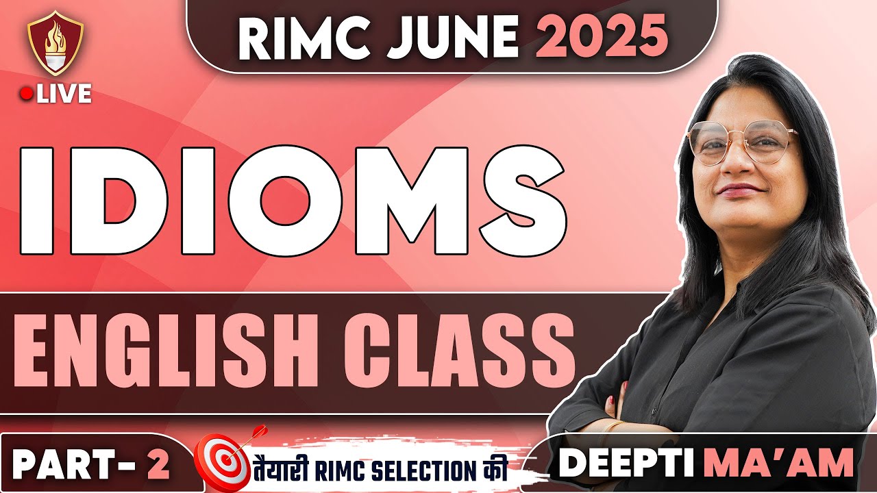 RIMC June 2025 English | Idioms English Grammar | RIMC Entrance Exam | RIMC Online Coaching