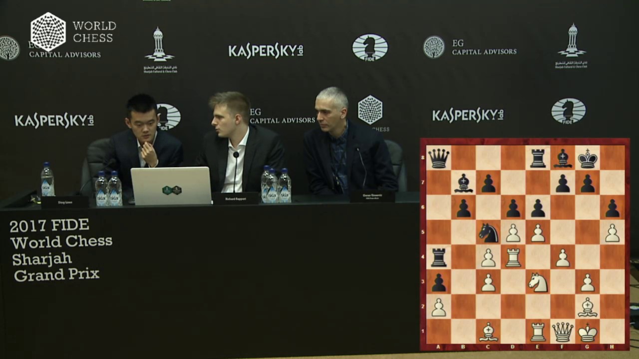 Round 1. Press conference with Richard Rapport and Ding Liren