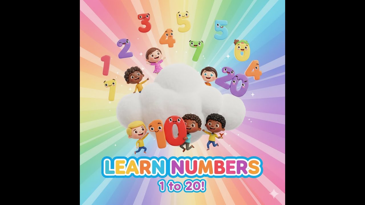 👉 Learn Numbers 1 to 20 | Fun & Colorful Kids Learning Video 🌈🎉