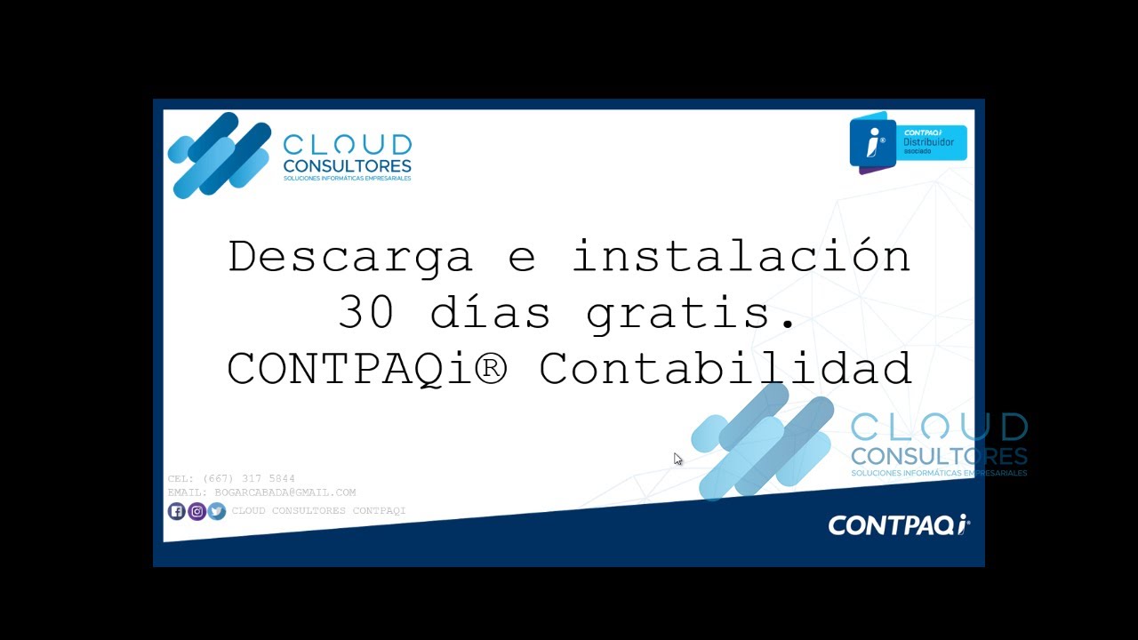 CONTPAQi CONTABILIDAD INSTALACION DESDE 0 2020