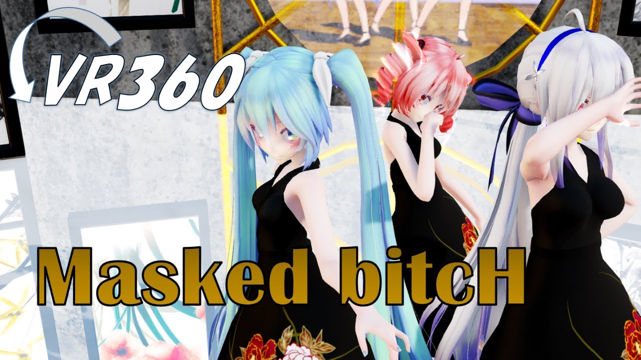 【Ray-MMD VR 3D 360°】Masked bitcH【初音ミク】【重音テト】【弱音ハク】【TDA式】