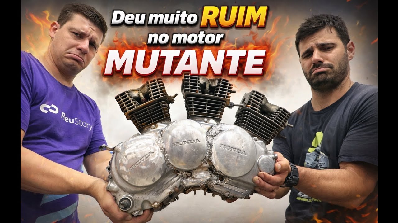 Deu Muito RUIM no MOTOR titan MUTANTE 😱3 cilindros 450cc😕Ep-8