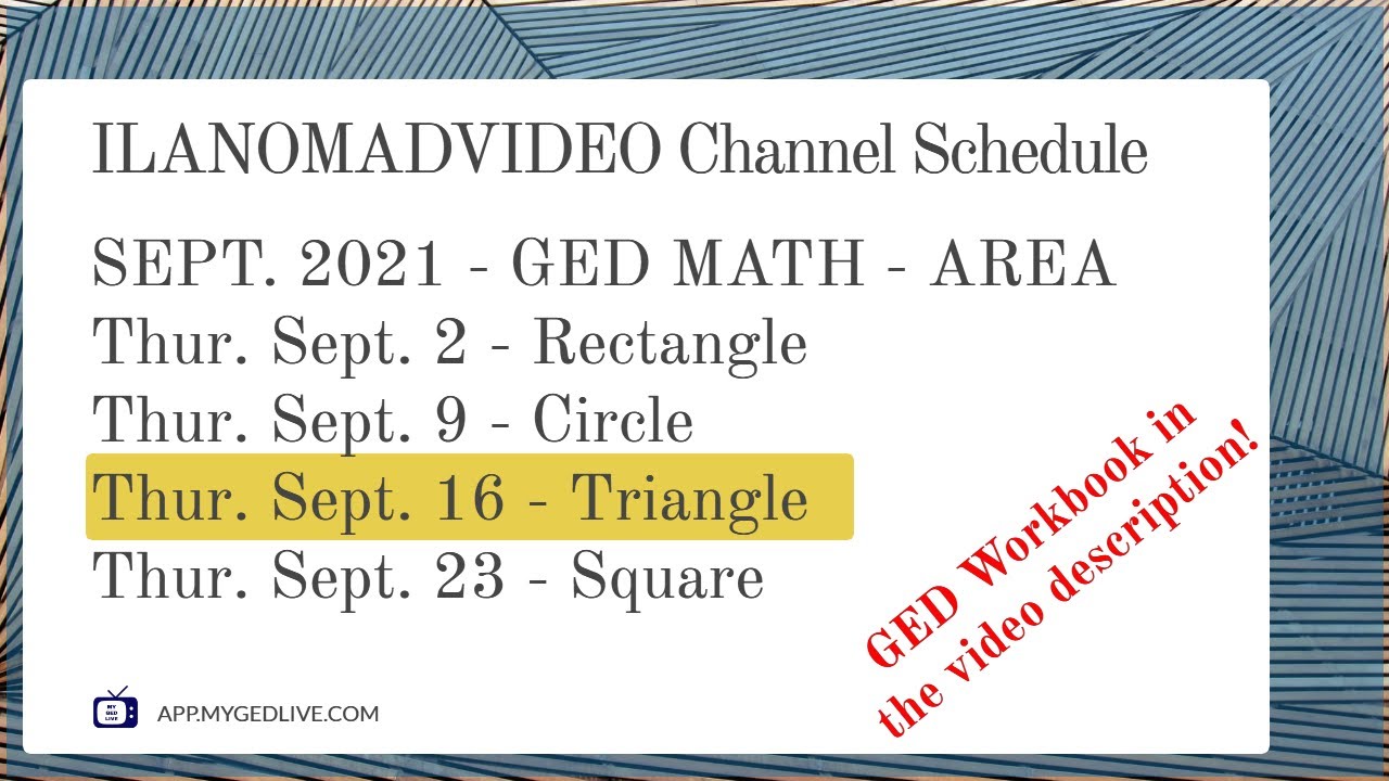 GED Math Geometry Lesson - September 16, 2021