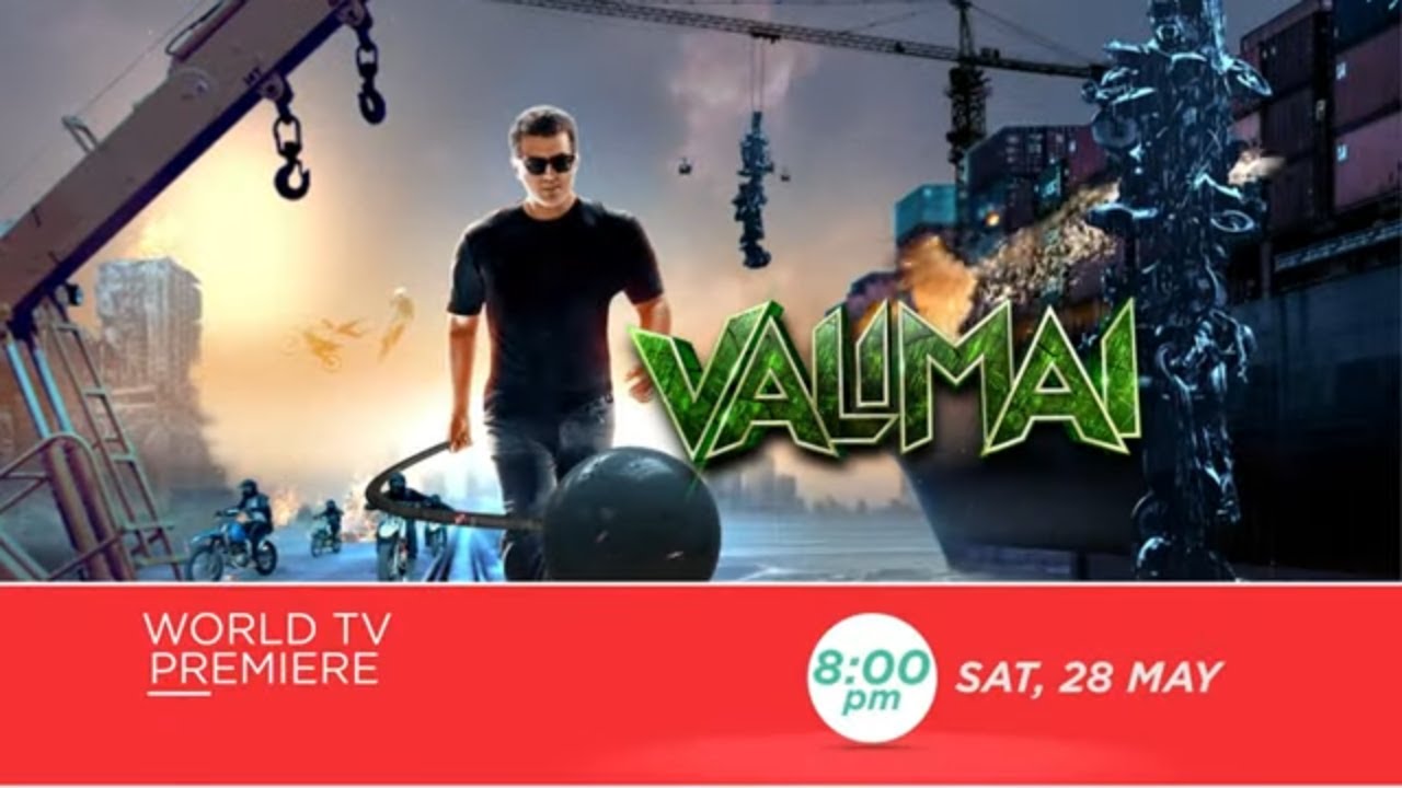 VALIMAI | WORLD TV PREMIERE | SAT,28 MAY, 8PM | AJITH KUMAR,HUMA QURESHI,KARTIKEYA GUMMAKONDA,BANI J