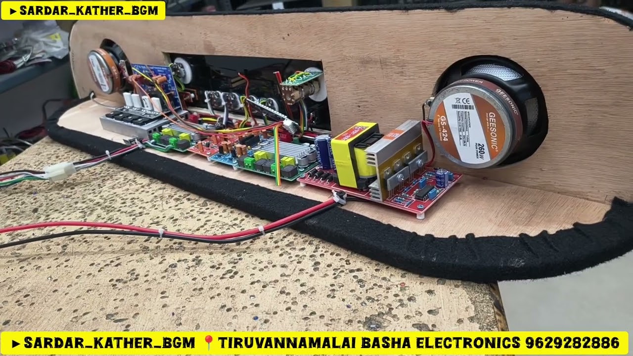 அருமையான ஆட்டோ செட் 🛺 4.1 amplifier fitting Tiruvannamalai basha electronics Full set video #tamil 