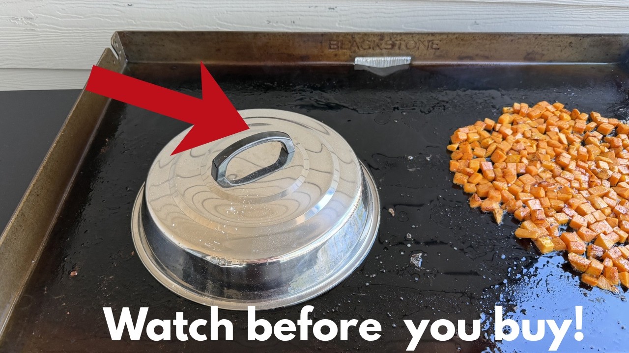 Demo of melting lids on Blackstone griddle