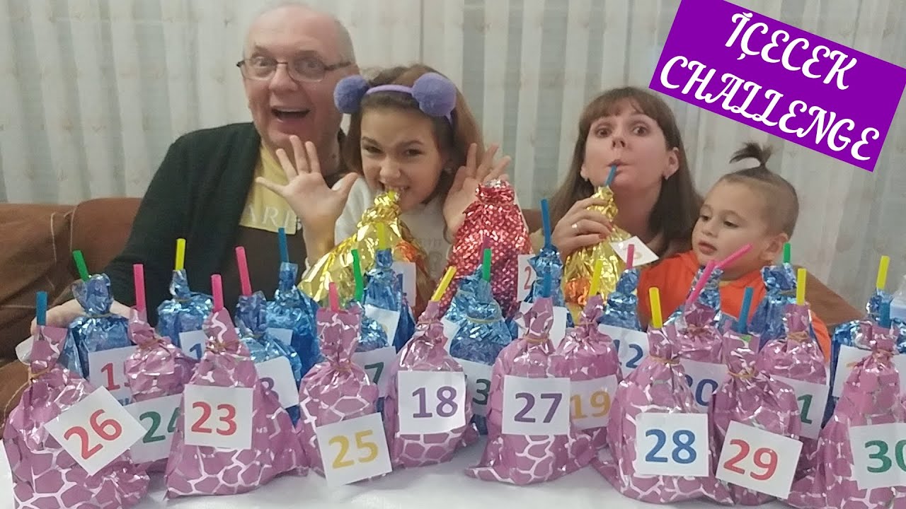 İçecek challenge Dede ile yarıştık. Yeni çok eğlendik