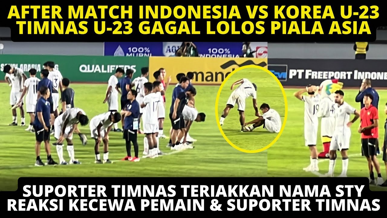 CHANTS SHIN TAE YONG MENGGEMA! AFTERMATCH TIMNAS INDONESIA VS KOREA 0-1. TIMNAS U23 GAGAL LOLOS ASIA