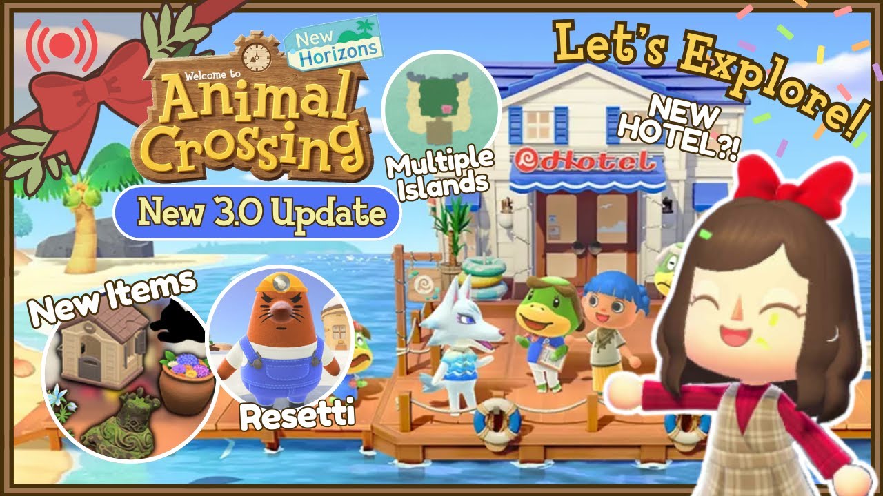 🔴🍄 NEW Animal Crossing 3.0 Update is HERE! Let’s Explore Together | Animal Crossing: New Horizons 🍃